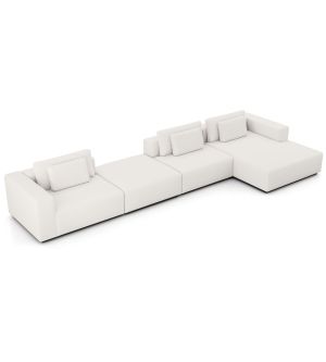 Spruce Sectional Right Sofa with Chaise XL - Chalk Fabric